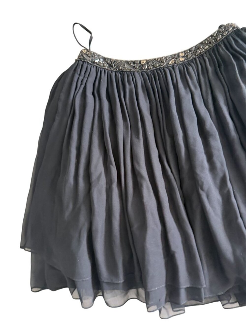 HAUTE HIPPIE Black Tulle Chiffon Skirt Size Medium NEW NWT - Picture 2 of 8